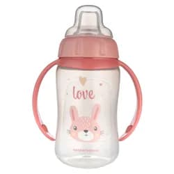 Canpol babies Hrneček tréninkový CUTE ANIMALS se silikonovým pítkem 320ml zajíc