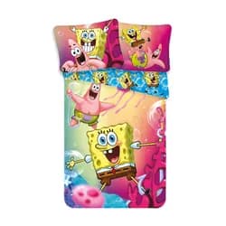 Jerry Fabrics Bavlněné povlečení 140x200 + 70x90 cm - Sponge Bob "Blue"