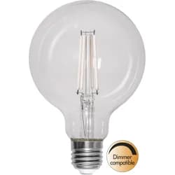Stmívatelná LED žárovka E27 G95 2700K Star Trading Clear White Filament - čirá