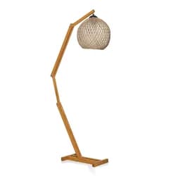 Opviq Stojací lampa Beehive z masivu ecru/hnědá