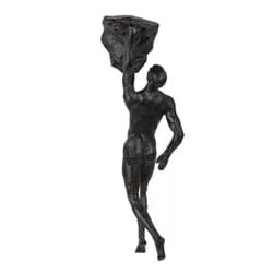 Hnědé nástěnné litinové číslo 3 - 7*1*14 cm Clayre & Eef