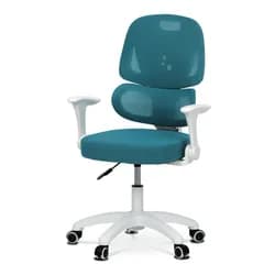 Dětská židle LOLA -  s výškově nastavitelným modrým síťovaným sedákem Autronic