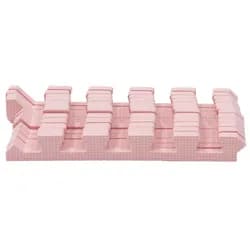 Rialto Baby Sada okrajů Light Pink pro pěnové puzzle 90x90cm