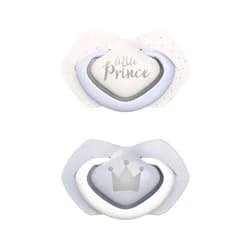 Canpol babies set symetrických silikonových dudlíků 0-6m ROYAL BABY modrý