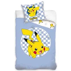 Carbotex dětské povlečení POKÉMON JEDINEČNÝ PIKACHU, světle modré, bavlna hladká, 140x200cm + 70x90cm