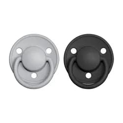 BIBS De Lux dudlíky z přírodního kaučuku 2ks vel.2 - Cloud / Black