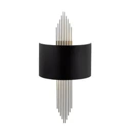Opviq Nástěnná lampa Miko I černá/stříbrná