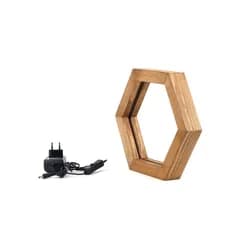 Opviq Stolní LED lampa Hexagon hnědá