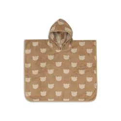 Jollein Osuška pončo froté Jacquard Teddy Bear