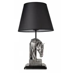 Opviq Stolní lampa Horses černá/stříbrná