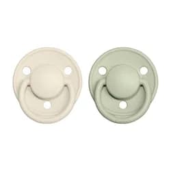BIBS De Lux dudlíky z přírodního kaučuku 2ks vel.2 - Ivory / Sage