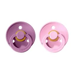 BIBS Colour dudlíky z přírodního kaučuku 2ks vel.2 - Lavender / Baby Pink