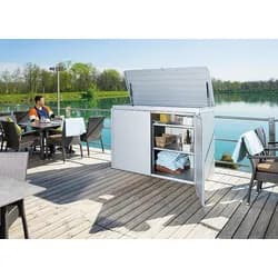 Biohort Úložný box BIOHORT Highboard 160 160,5 × 70,5 cm (stříbrná metalíza)