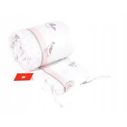 Mantinel do postýlky 210 cm - růžový sloník