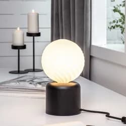Stolní lampa pro žárovku E27 výška 10 cm Star Trading Glans - černá