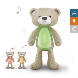 Zazu Medvídek BRODY hnědošedý Sleeptrainer s melodiemi a nočním světlem