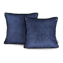 Sada 2 ks povlaků na polštáře AmeliaHome Velvet Piping 45x45 cm indigová