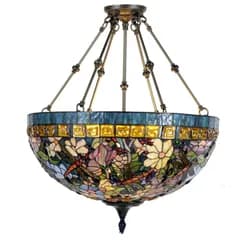Stolní lampa Tiffany Square dragonfly Clayre & Eef