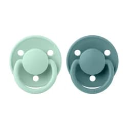 BIBS De Lux dudlíky z přírodního kaučuku 2ks vel.1 - Nordic Mint / Island Sea