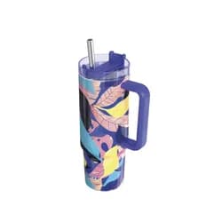 Quokka Nerezový termohrnek s brčkem Vibe Midnight Forest 880 ml