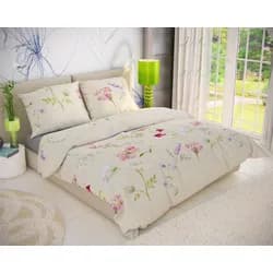 Kvalitex Bavlněné povlečení DELUX 140x200 + 70x90 cm - BOTANICA smetanová