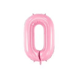 PCo Balónek fóliový "0" - růžová