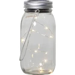 Venkovní solární lucerna výška 18 cm Star Trading Jamjar - průhledná