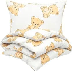 4Home Dětské bavlněné povlečení do postýlky Teddies, 100 x 135 cm, 40 x 60 cm