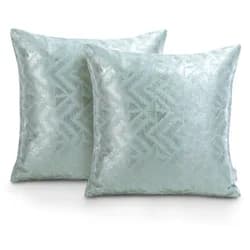Sada dvou povlaků na polštář AmeliaHome Glamour Navia šedo-zelená, velikost 45x45*2