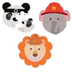 Bo Jungle Pěnové puzzle B-Animal Panda/Elephant/Lion - Panda/Elephant/Lion