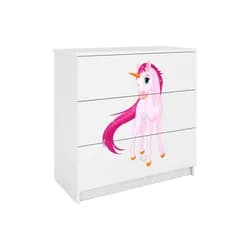 Kocot kids Komoda Babydreams 80 cm jednorožec bílá