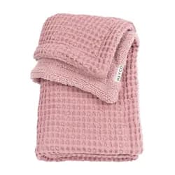 Meyco Deka do postýlky Waffle Teddy fleece - Old pink
