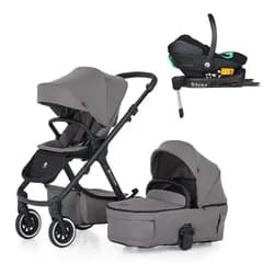 PETITE&MARS Kočárek kombinovaný ICON 2v1 Dove Grey LITE AIR + Core Pro i-Size Black Grey + Báze - PETITE&MARS Kočárek kombinovaný ICON 2v1 Dove Grey LITE AIR + Core Pro i-Size Black Grey + Báze