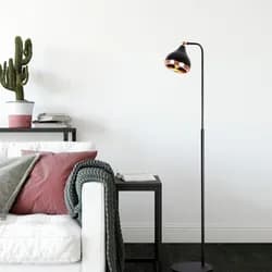 Opviq Stojací lampa Yıldo 165 cm černo-měděná
