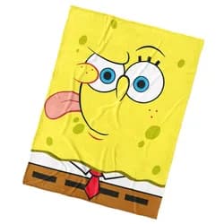 TipTrade dětská deka fleece SPONGE BOB EMOJI, žlutá, 150x200cm