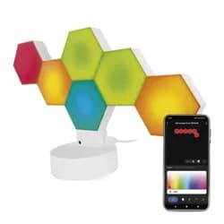 EMOS Stolní LED lampa GoSmart Hexagon 6 dílů vícebarevná/bílá