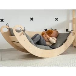 AMBRILO Montessori houpačka NATURAL XXL 6v1