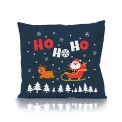 Faro Vánoční povlak na polštář Holly Jolly 001 45x45 cm tmavě modrý