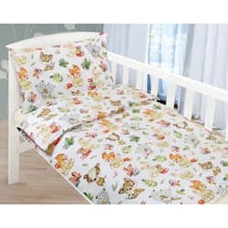 Bellatex Dětské bavlněné povlečení do postýlky Agáta Zvířátka, 90 x 135 cm, 45 x 60 cm, 90 x 135 cm, 45 x 60 cm