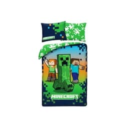 Halantex Povlečení z mikrovlákna 140x200 + 70x90 cm - Minecraft 880BL