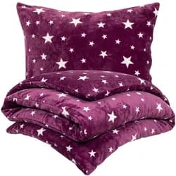 4Home Povlečení mikroflanel Stars violet , 140 x 200 cm, 70 x 90 cm