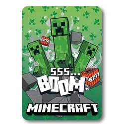 Faro Dětská fleecová deka Polar Minecraft 100x140 cm zelená