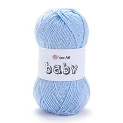 Pletací / háčkovací příze YarnArt BABY 215 světle modrá, jednobarevná, dětská, 50g/150m
