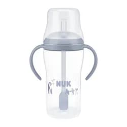 NUK Perfect Match lahvička na učení s brčkem PENGUIN 260 ml