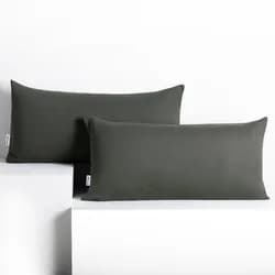 Povlaky na polštáře DecoKing Amber I tmavě šedé, velikost 40x80*2