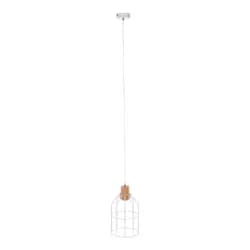 Visící lampa, bílá / kov, ASTOK