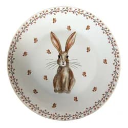 Dekorace králík v mrkvi čte knihu - 14*5*6 cm Clayre & Eef