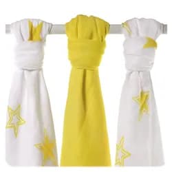 Kikko Bambusové pleny XKKO BMB 70x70 Lemon Stars MIX 3ks