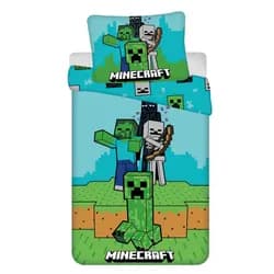 Jerry Fabrics povlečení MINECRAFT MOBS HERE, zelené, bavlna hladká, 140x200cm + 70x90cm