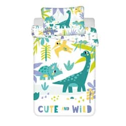 Jerry Fabrics Povlečení do postýlky 100x135 + 40x60 cm - Dino "Cute and wild"